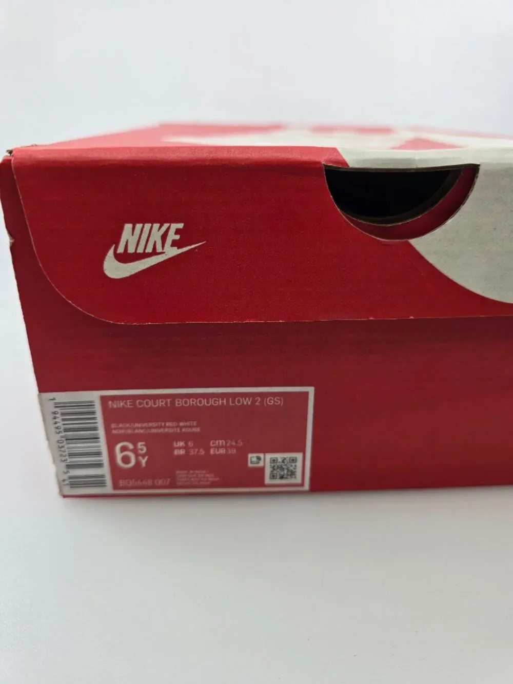 Big Kids Nike Court Borough Low 2 GS [BQ5448 007] SIZE6.5Y